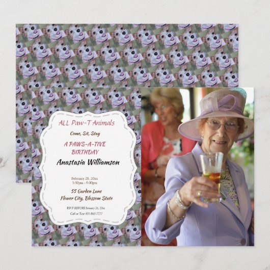 SON 1ER ANNIVERSAIRE INVITATION (Devant / Derrière)