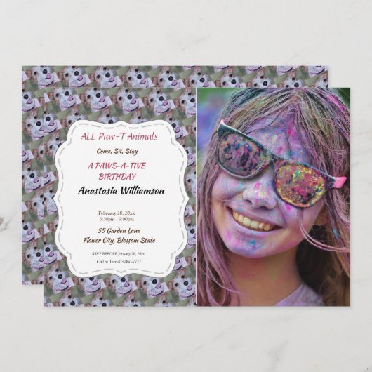 SON 1ER ANNIVERSAIRE INVITATION (Devant / Derrière)