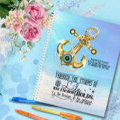 Son Ancre tient l'océan bleu