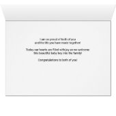 Son and Daughter in Law Baby Boy Congratulations (Intérieur Horizontal (Bas))