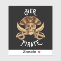 Son Autocollant Crâne et Épée de Pirate Vintage Os