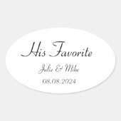 SON autocollant de faveur de mariage FAVORITE (Devant)