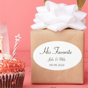 SON autocollant de faveur de mariage FAVORITE