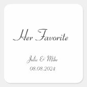 son autocollant préféré pour mariage (Devant)