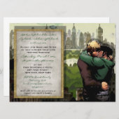 Son baiser - Faire-part de mariage gay (Devant / Derrière)