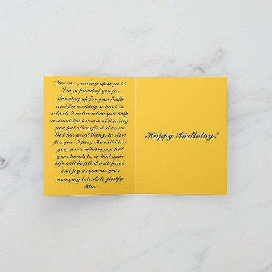 Son Birthday Card Kaart (Binnen)