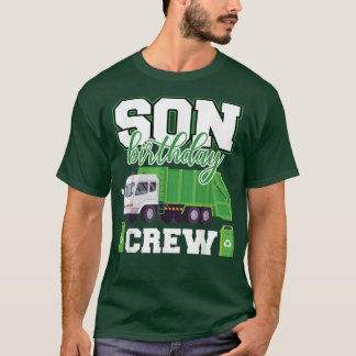 Son Birthday Crew Garbage Truck Family Matking Bi T-shirt