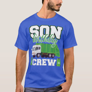 Son Birthday Crew Garbage Truck Family Matking Bi T-shirt