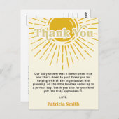 Son Boho Boy Baby shower Dank u Briefkaart (Voorkant / Achterkant)