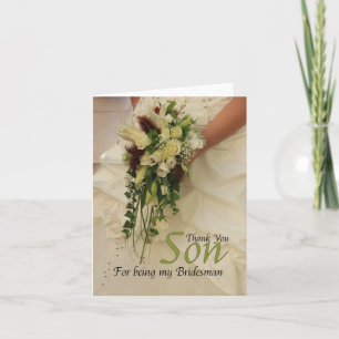 Son Bridesman dank u Bedankkaart