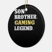 Son Brother Gaming Legend-gamer met kerstmis Keramisch Ornament (Links)