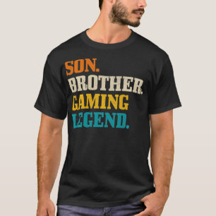 Son Brother Gaming Legend Retro Gamer Gift T-shirt