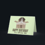 Son chiot dans la boîte Carte d'anniversaire<br><div class="desc">Carte d'anniversaire. Un (Allemand Raccourci) Pointeur Puppy dans une boîte en carton. Félicitations. Customisez cette carte pour n'importe quel âge, destinataire, couleur. Un anniversaire à fêter ? Envoyez une carte d'anniversaire d'aquarelle à votre famille et à vos amis et leur souhaitons le plus beau anniversaire de tous les temps !...</div>