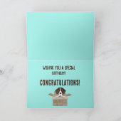 Son chiot dans la boîte Carte d'anniversaire (Intérieur)