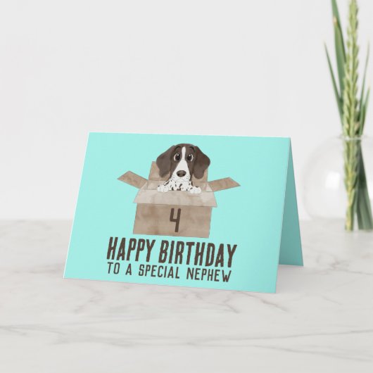 Son chiot dans la boîte Carte d'anniversaire (Devant)