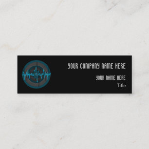 Son clair Bleu foncé carte de visite rond maigre