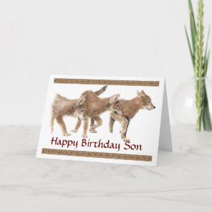 Son Cute Wolf Pups Birthday Card Kaart