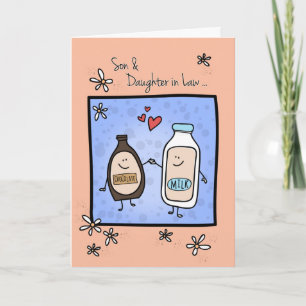 Son & Daughter in Law Jubileum, Chocolademelk Kaart