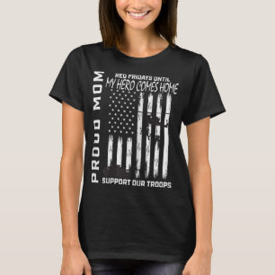 Son Daughter Ma Red Vrijdag militaire ondersteunin T-shirt