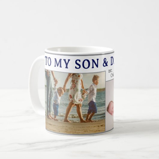 Son & Daughter Personalized Coffee Mug Gift (Devant gauche)