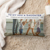 Son & Daughter Personalized Throw Pillow Gift Kussen (Deken)