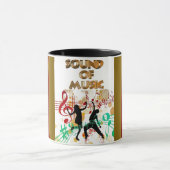 Son de la musique danser Colorful Music Notes Mug (Centre)