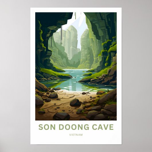 Son Doong Cave Vietnam Reisprint Poster (Voorkant)