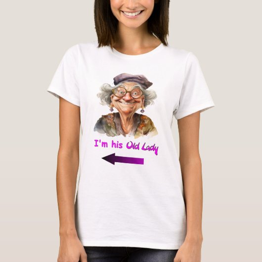 Son drôle de t-shirt Old Lady (Devant)