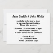 Son Et Ses Boots Cowboy Faire-part de mariage (Dos)