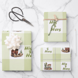 Son et ses Cowboy Boots Wrapper Papier
