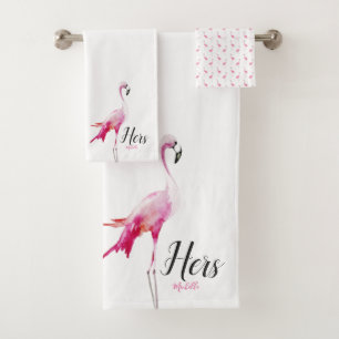 Son et sien Flamant rose tropical nommé fait sur