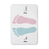 SON ET SIEN TAPIS DE BAIN D'EMPREINTES DE PAS (Devant (Vertical))