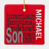 Son Extraordinaire CUSTOM Keramisch Ornament (Achterkant)