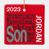 Son Extraordinaire CUSTOM Keramisch Ornament (Achterkant)