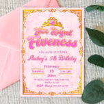 Son fief royal - Girl 5th Birthday Invitation<br><div class="desc">Célébrez l'anniversaire comme une jeune princesse,  cette invitation charmante et fantaisiste pour une fête de 5ème anniversaire,  conçue pour faire de la fille d'anniversaire un sentiment de pourcentage.</div>