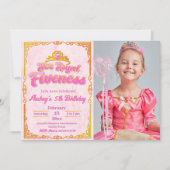 Son fief royal - Girl 5th Birthday Invitation (Devant)