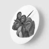 Son Gorilla Clock By AGE. Gorilla Life Ronde Klok (Hoek)