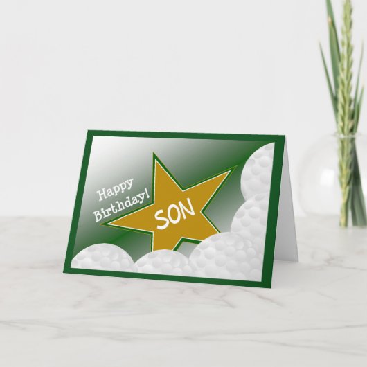 Son - Happy Birthday Golf Loving Son! Kaart (Voorkant)