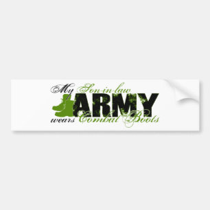 Son-in-law Combat Boots - ARMY Bumpersticker