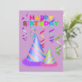 SON INVITATION D'ANNIVERSAIRE CASQUETTE DE MON PAR (Debout devant)