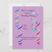 SON INVITATION D'ANNIVERSAIRE CASQUETTE DE MON PAR (Dos)