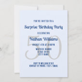 Son invitation de fête d'anniversaire surprise ble (Devant)