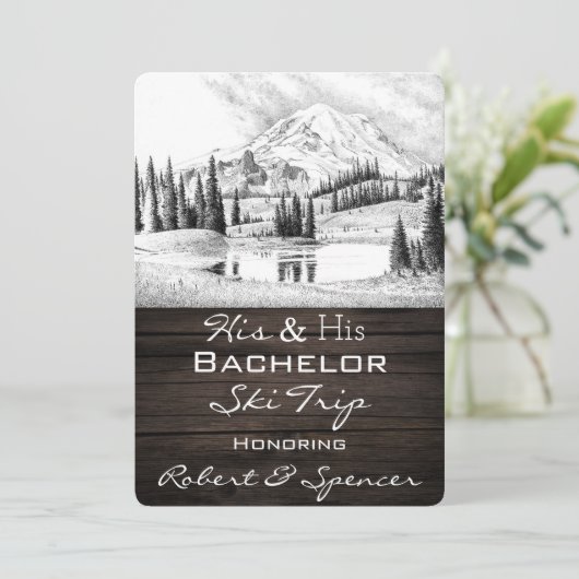 Son invitation de voyage de ski pour enterrement d (Debout devant)