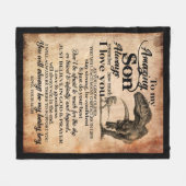 Son Lovers | Aan mijn geweldige zoon herinner ik m Fleece Deken (Voorkant (Horizontaal))