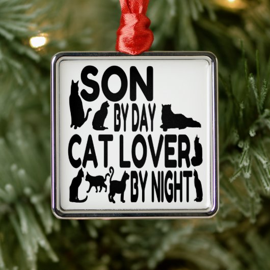 Son Loves Cats Metalen Ornament (Boom)