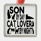 Son Loves Cats Metalen Ornament (Voorkant)