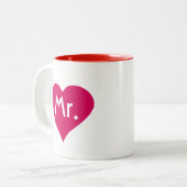 Son M. Mug au coeur rouge - M. et Mme tasses (Devant gauche)