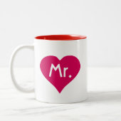 Son M. Mug au coeur rouge - M. et Mme tasses (Gauche)