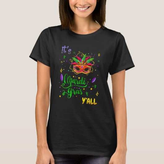 Son Mardi Gras Yall Tshirt Mardi Gras Party Mask C (Devant)