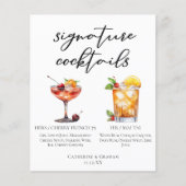 Son Mariage d'été Signature Cocktails Menu (Devant)